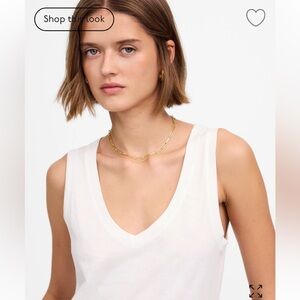 NWT Small Madewell Slub Relaxed V-Neck Tank